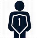 Icono de persona con un escudo, simbolizando responsabilidad del usuario.
